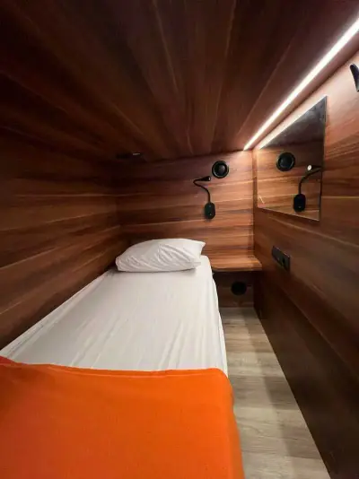 GettSleep Comfort capsule full interior view Terminal B Sheremetyevo airport