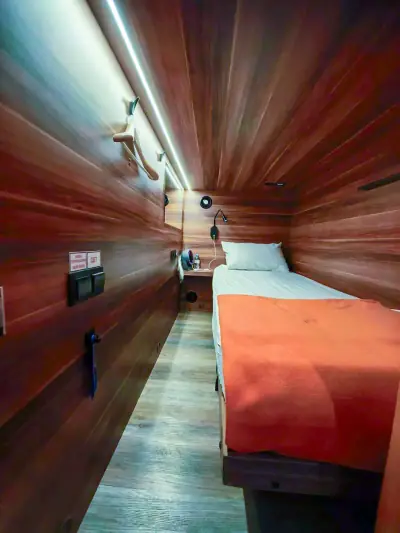 GettSleep Comfort lower capsule full interior view Terminal B Sheremetyevo