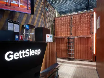 Entrada recepción GettSleep Terminal B Sheremetyevo