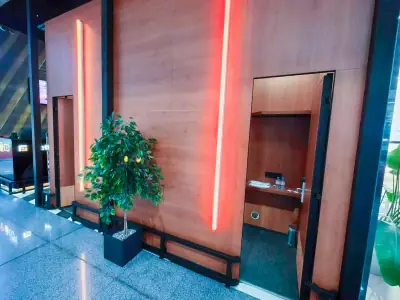 Entrada minihabitación Yin-Yang inferior GettSleep Terminal B Sheremetyevo