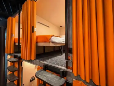 GettSleepコンフォート上段カプセル 室内全景 ターミナルB出発 シェレメーチエヴォ