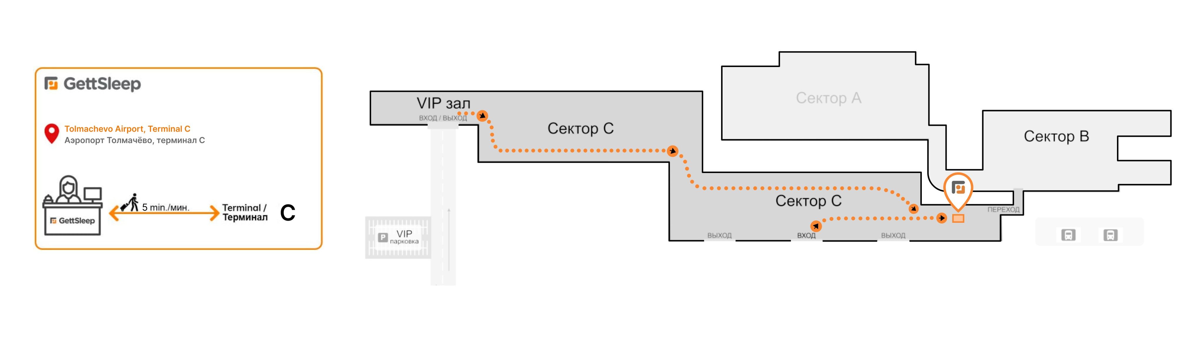 Отель GettSleep - контактная информация, телефон, схема аэропорта